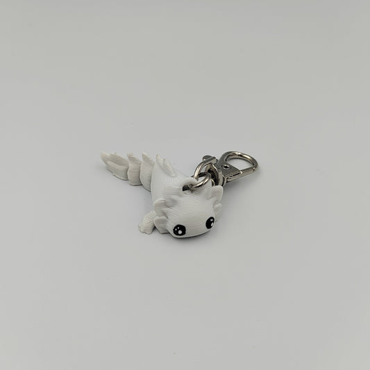3D PRINTED AXOLOTL KEYRING WIGLET