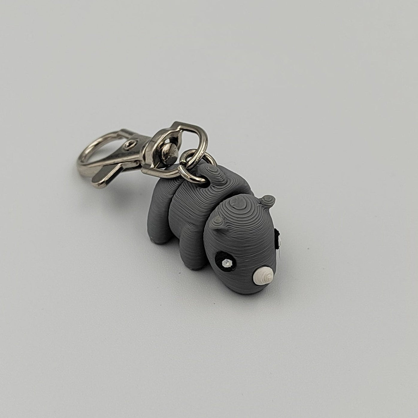 3D PRINTED RHINO KEYRING WIGLET