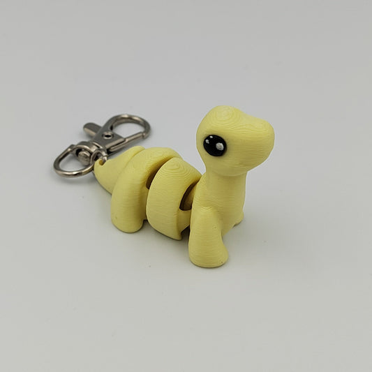 3D PRINTED BRONTOSAURUS DINOSAUR KEYCHAIN WIGLET