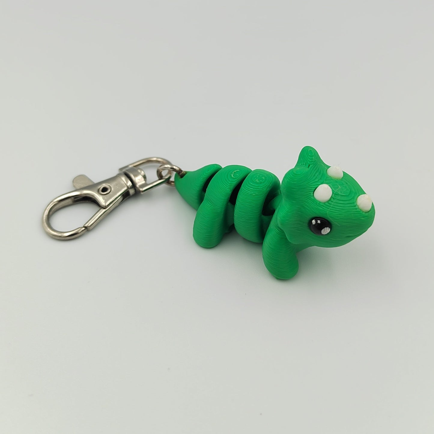3D PRINTED TRICERATOPS DINOSAUR KEYCHAIN WIGLET