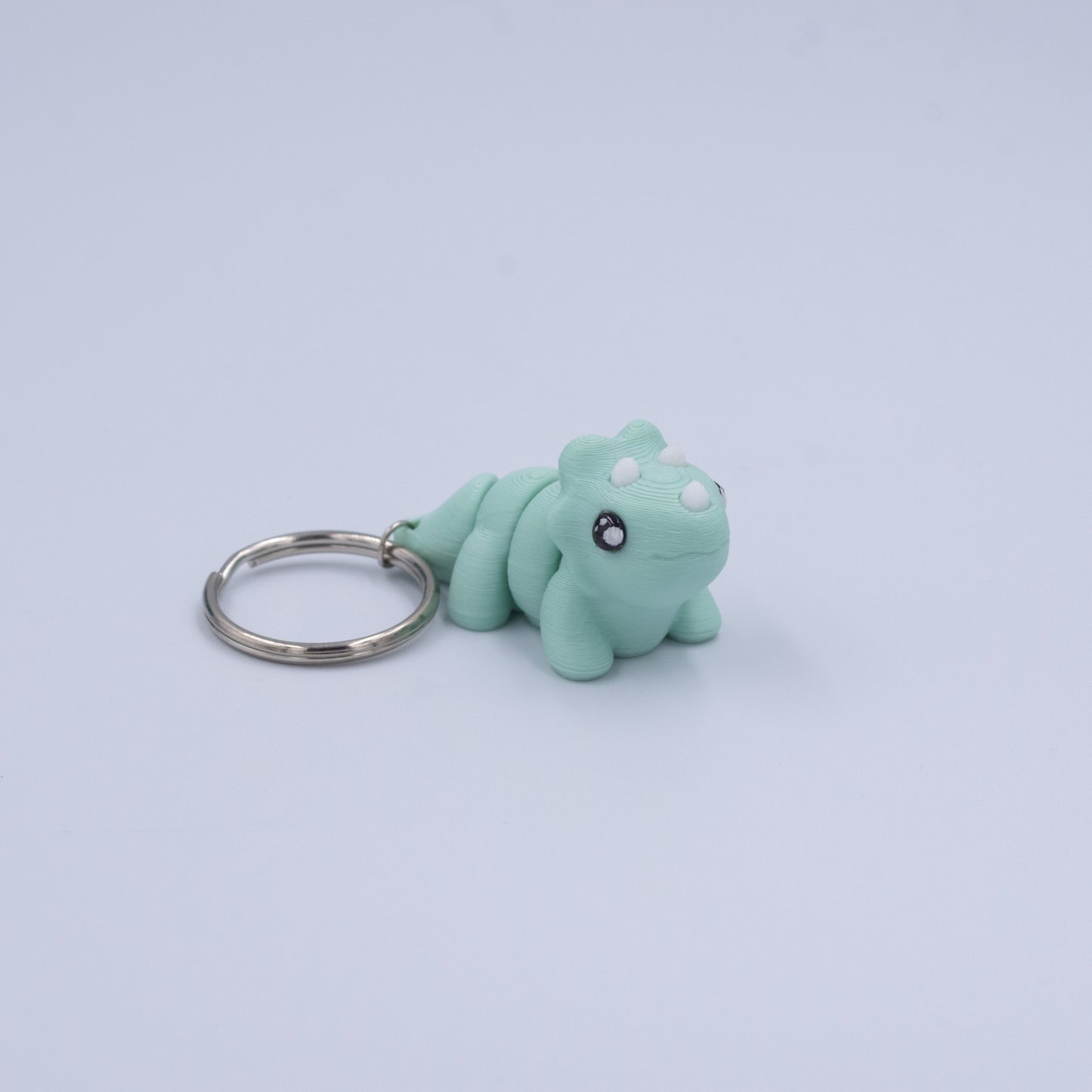 3D PRINTED TRICERATOPS DINOSAUR KEYCHAIN WIGLET