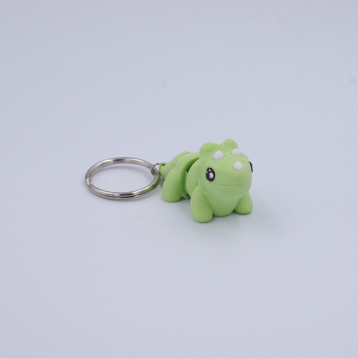 3D PRINTED TRICERATOPS DINOSAUR KEYCHAIN WIGLET