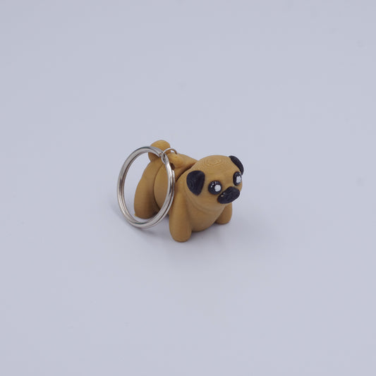 3D PRINTED PUG KEYCHAIN WIGLET