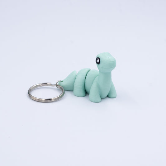 3D PRINTED BRONTOSAURUS DINOSAUR KEYCHAIN WIGLET
