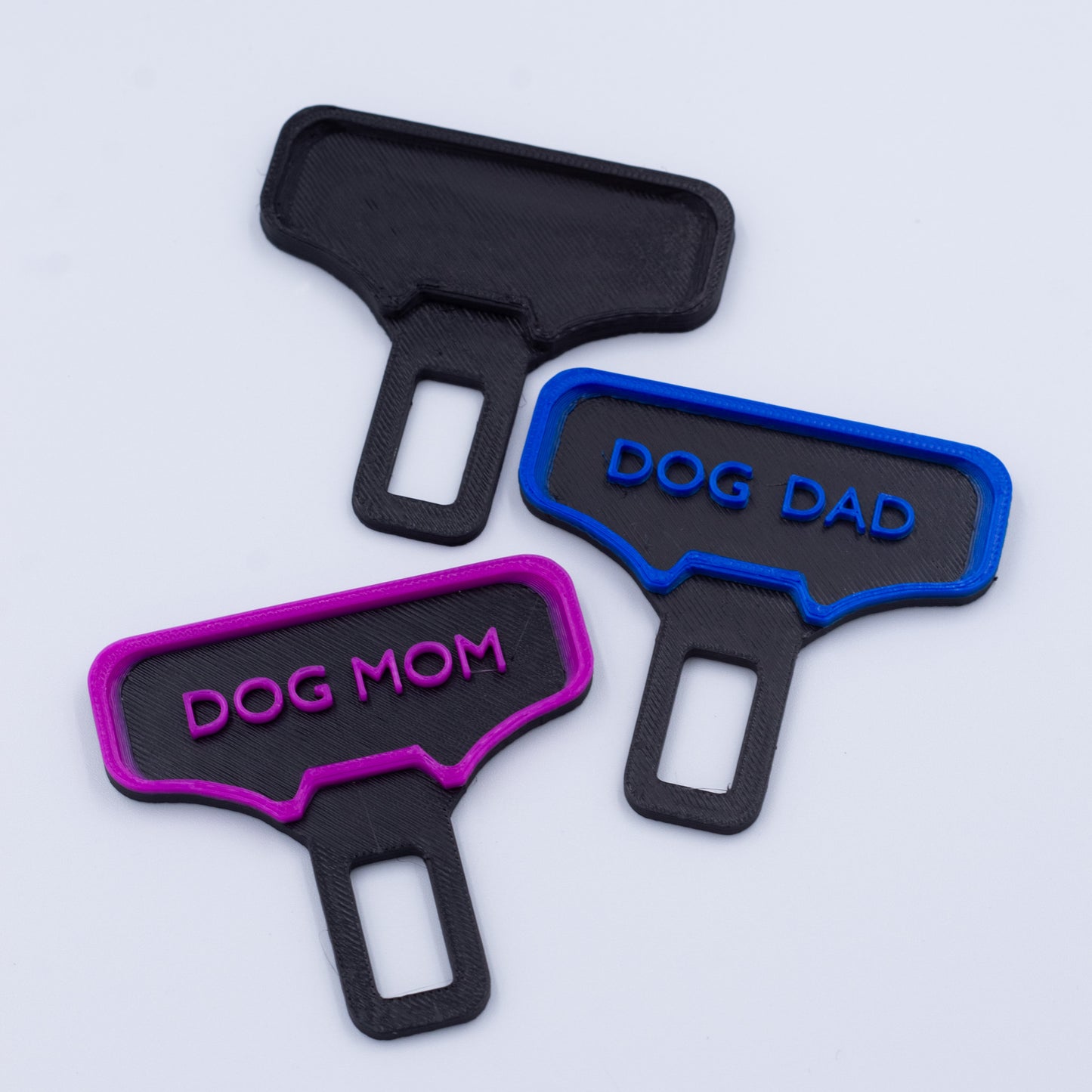 3D PRINTED SEAT BELT CLIP DOG MOM OR DOG DAD
