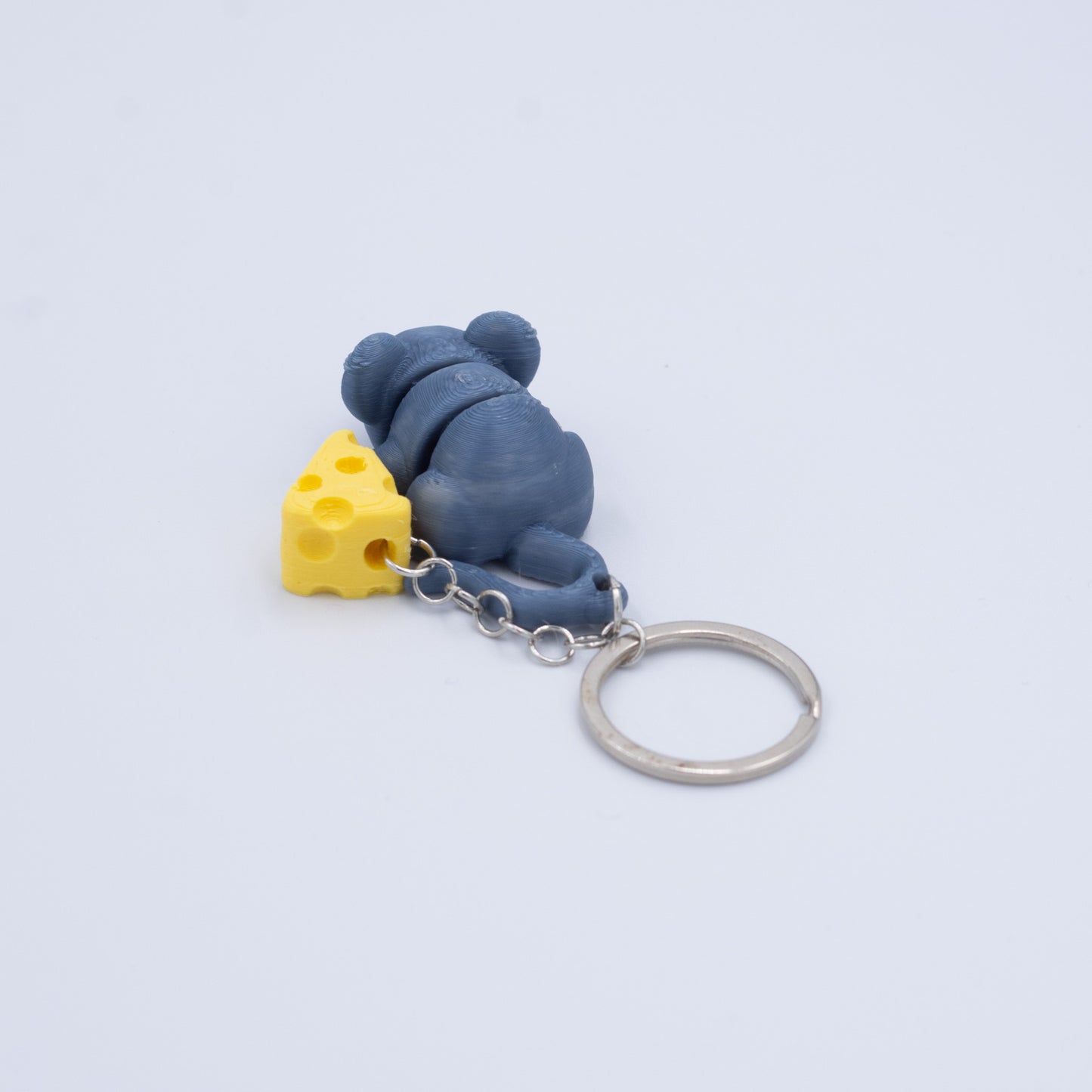 3D PRINTED MOUSE AND CHEESE KEYCHAIN WIGLET