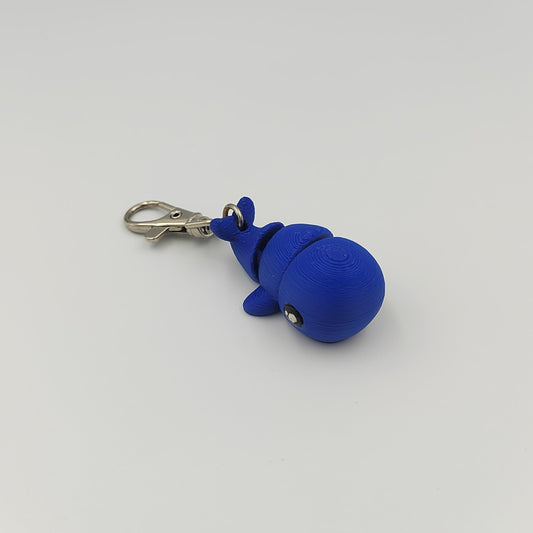 3D PRINTED WHALE KEYRING WIGLET