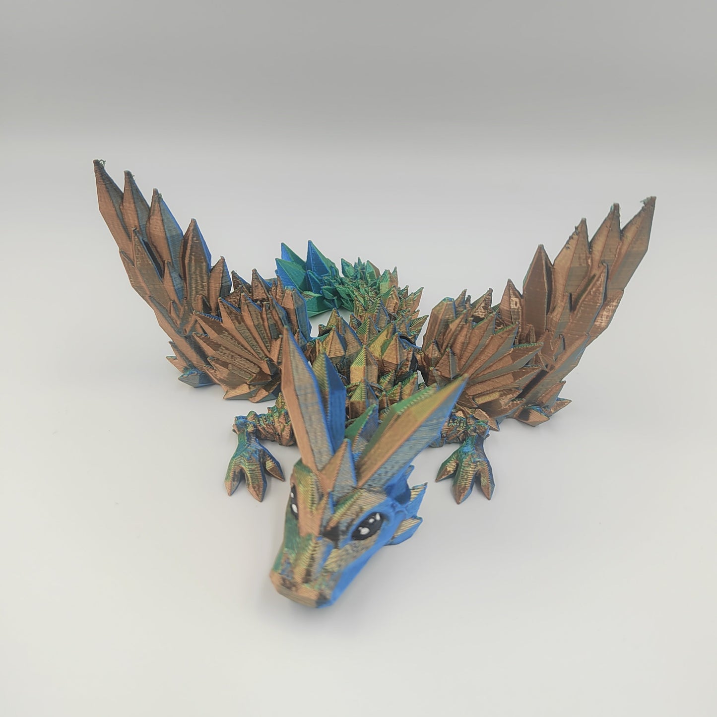 3D PRINTED MEDIUM WINGED CRYSTAL DRAGON WIGLET