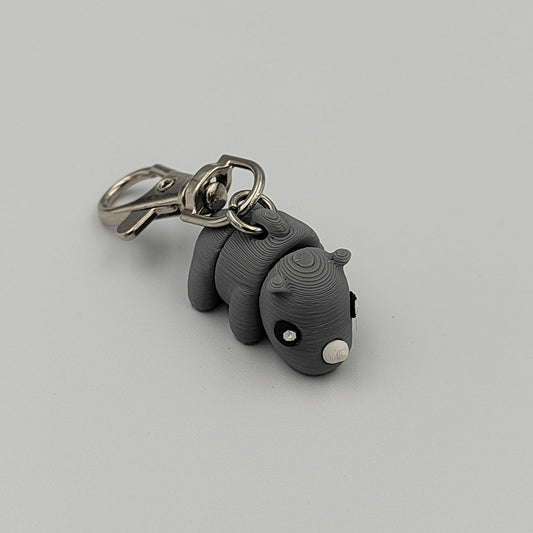 3D PRINTED RHINO KEYRING WIGLET
