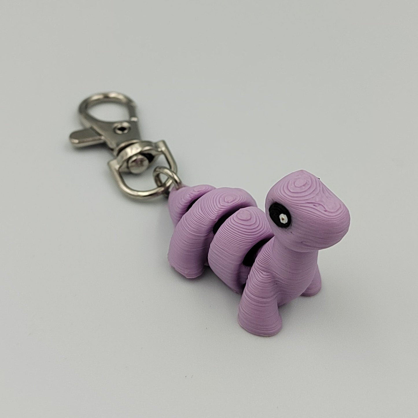 3D PRINTED BRONTOSAURUS DINOSAUR KEYCHAIN WIGLET