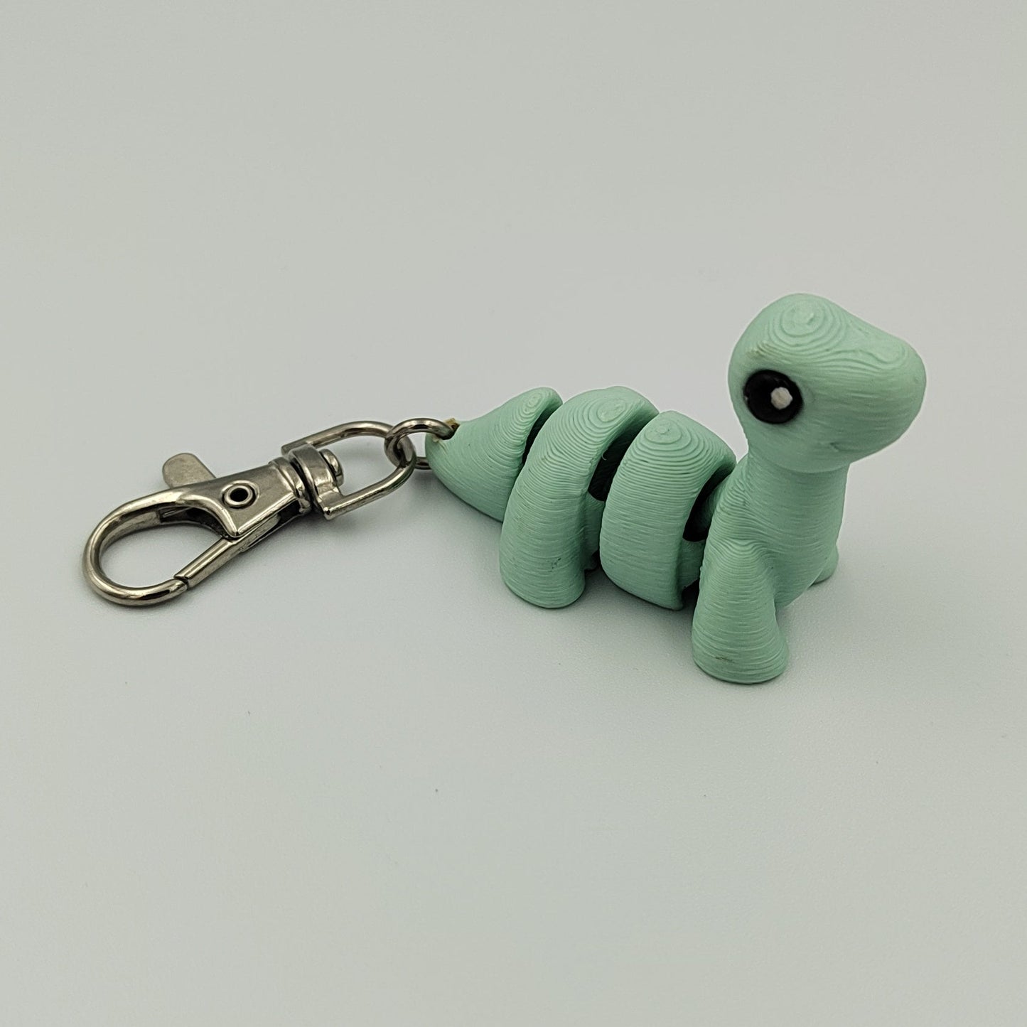 3D PRINTED BRONTOSAURUS DINOSAUR KEYCHAIN WIGLET