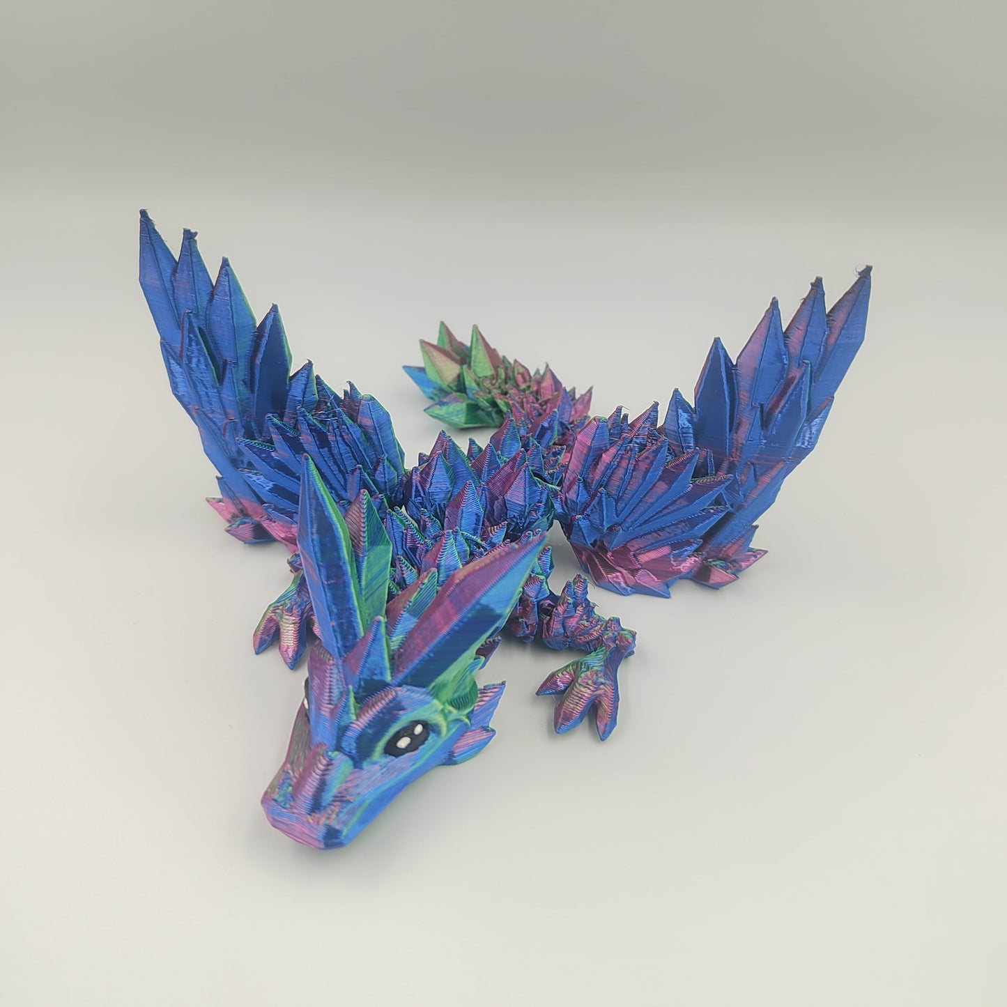 3D PRINTED MEDIUM WINGED CRYSTAL DRAGON WIGLET