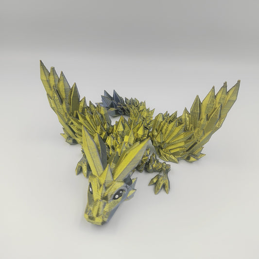 3D PRINTED MEDIUM WINGED CRYSTAL DRAGON WIGLET