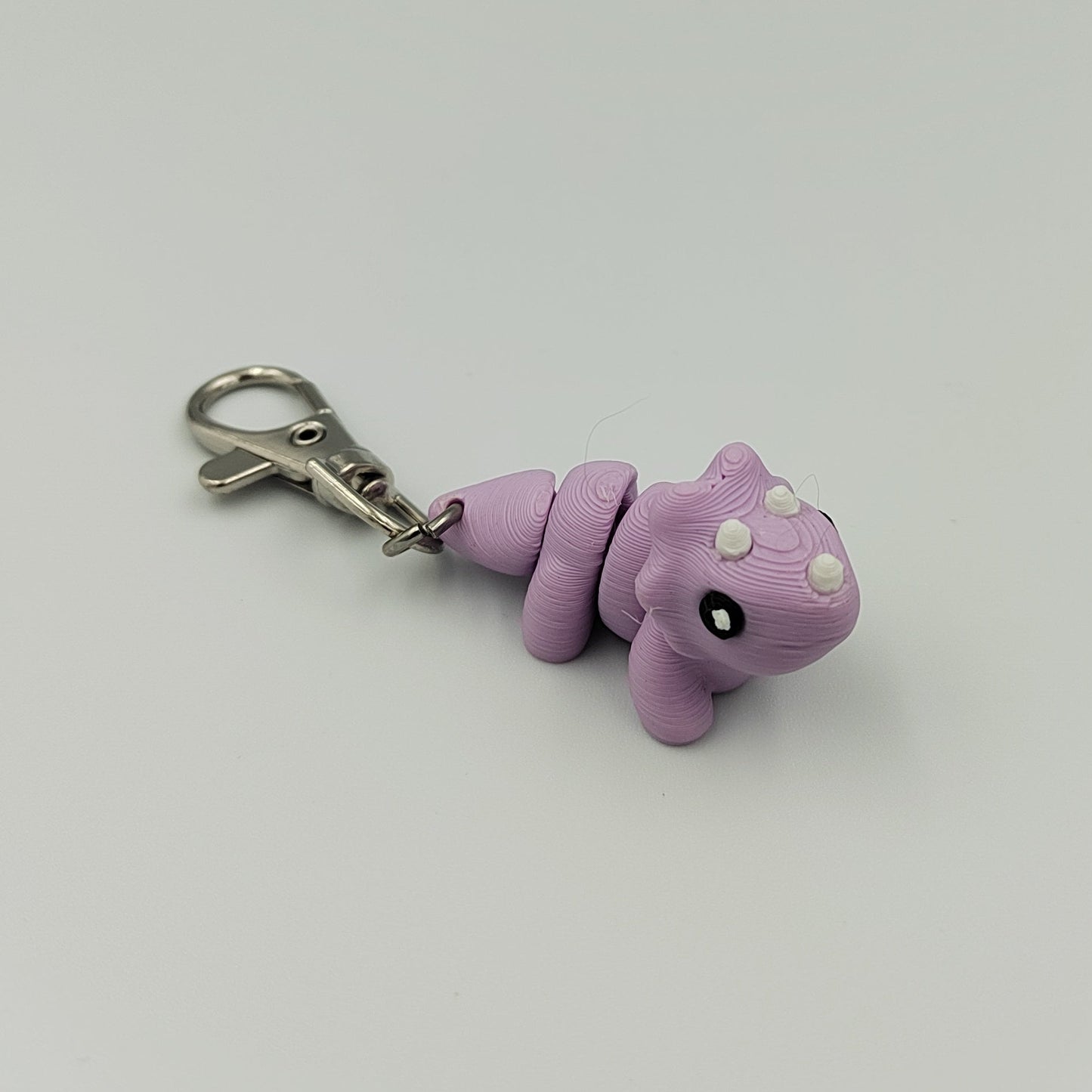 3D PRINTED TRICERATOPS DINOSAUR KEYCHAIN WIGLET